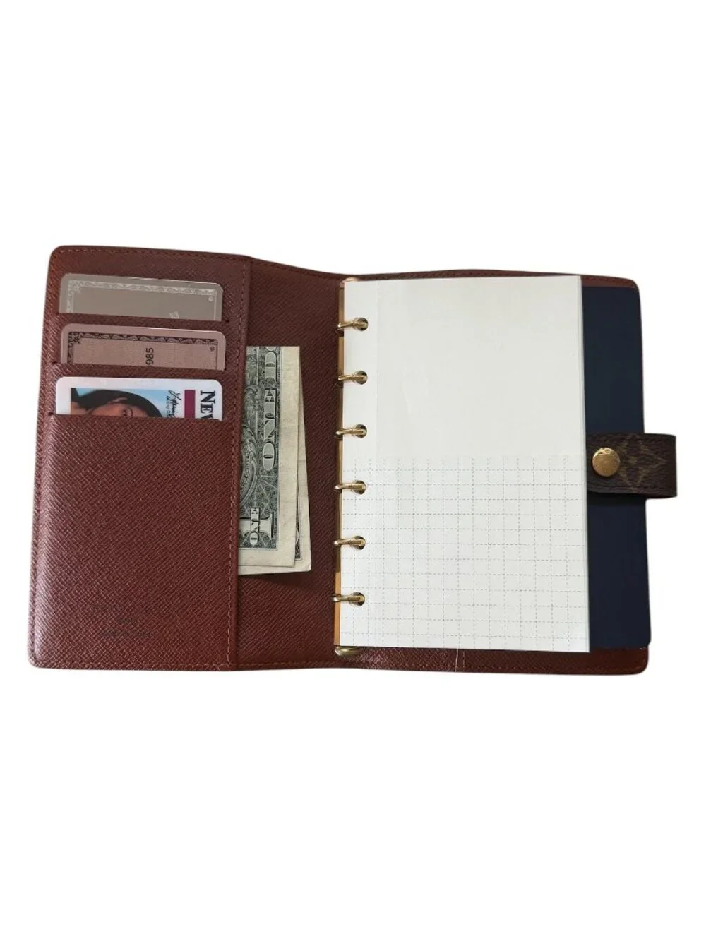 MINT Louis Vuitton Unisex Small Ring Agenda Travel Passport Credit Card Holder